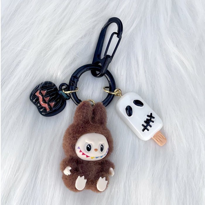 Wholesale  Flocked Mini Toys Cute Gifts Baby-Free Keychain Cartoon Bag Car Key Pendant Decoration