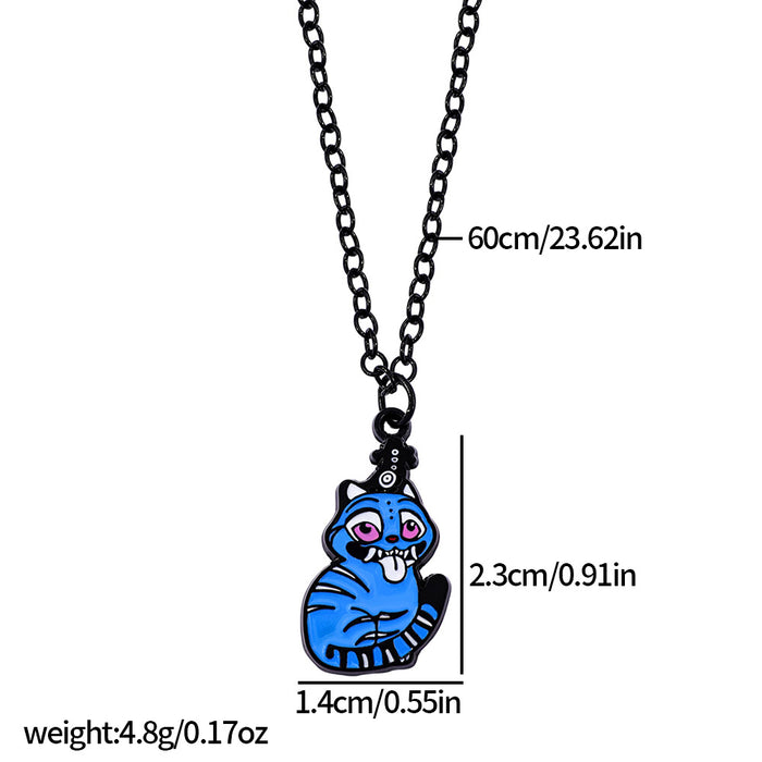 Wholesale Elegant and unique oil-splashed alloy pendant necklace