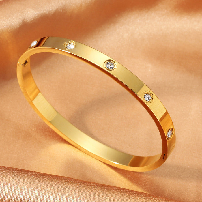 Wholesale Sophisticated &  Elegant: Light Luxury Titanium Steel Bangle