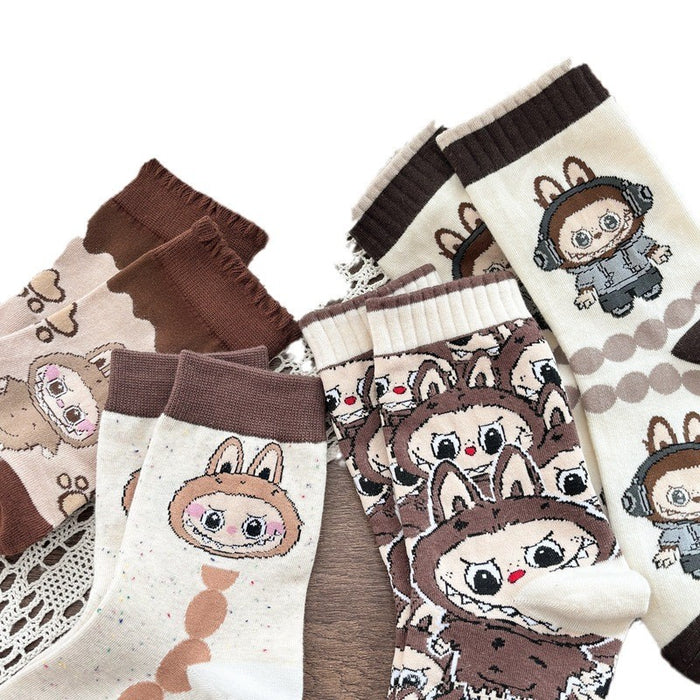 Wholesale Cartoon Socks Children Autumn/Winter Mid Tube Women's Socks Anime Cartoon Long Tube Men's Socks