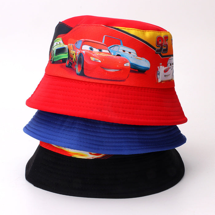 Wholesale Anime cartoon children's basin hat boy car fisherman hat