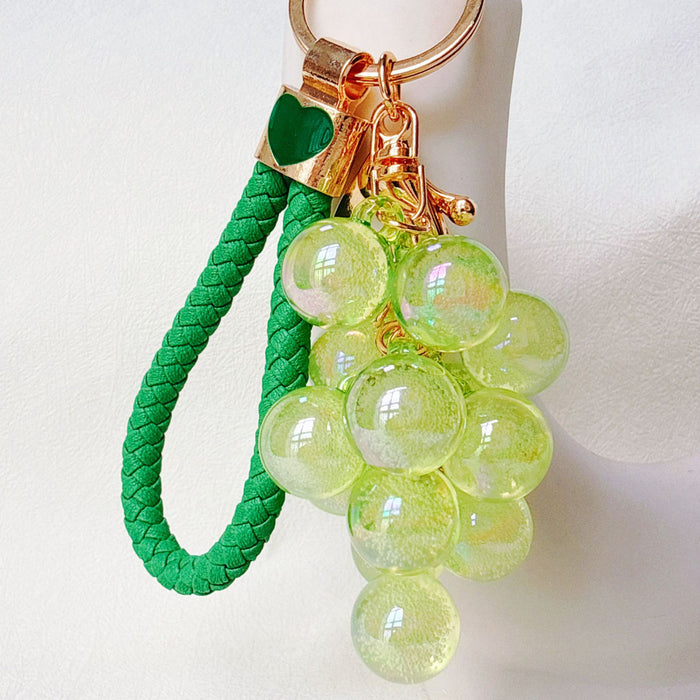 Wholesale Acrylic Grape Cluster Keychain - Cute Fruit Simulated Design MOQ≥6
