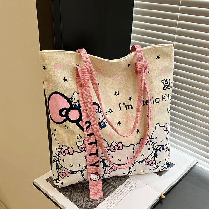 Wholesale Cartoon Canvas Bag Fashion Bag  Handbag Cute Commuter All-match Shoulder Large Capacity Tote