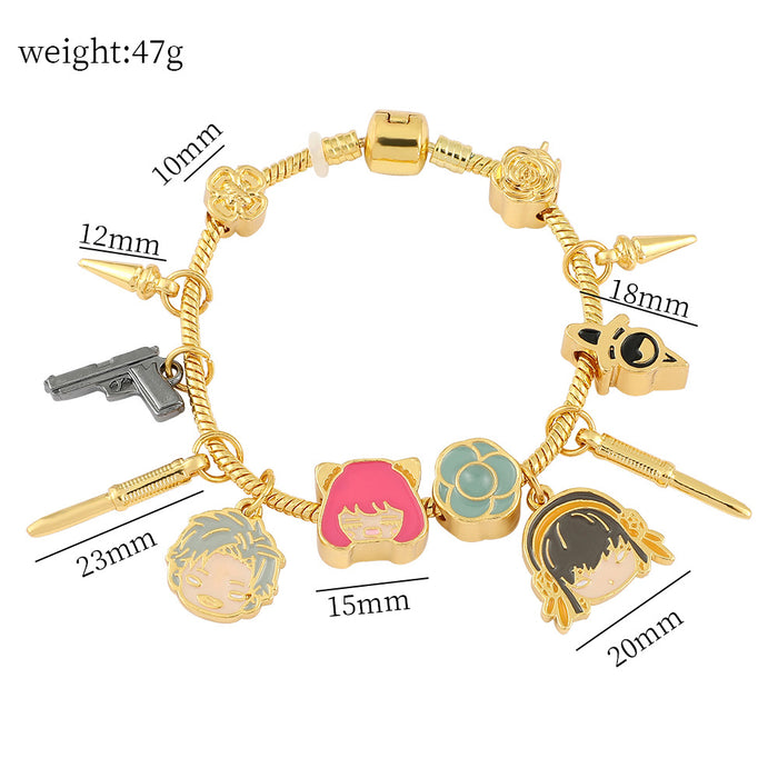 Wholesale Cartoon Anime Alloy Beaded Bracelet JDC-BT-ZhuoS006