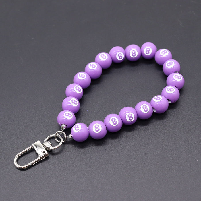 Wholesale Simple Alloy Door Buckle Black 8 Lanyard ins Mobile Phone Chain Keychain Pendant Bag Lanyard Accessories