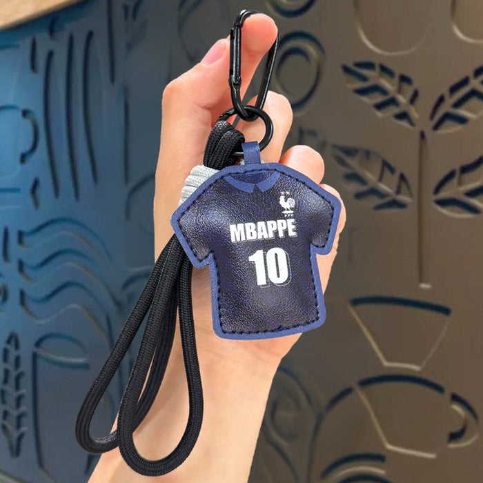 Wholesale Soccer Jersey Leather Keychain Bag Charm Gift for Fans
