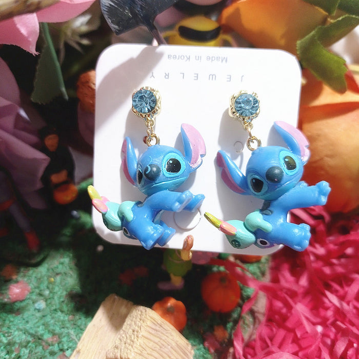 Wholesale Cute Cartoon Resin Earrings JDC-ES-Xingj031