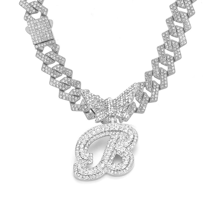 Wholesale Alloy rhinestone pendant necklace