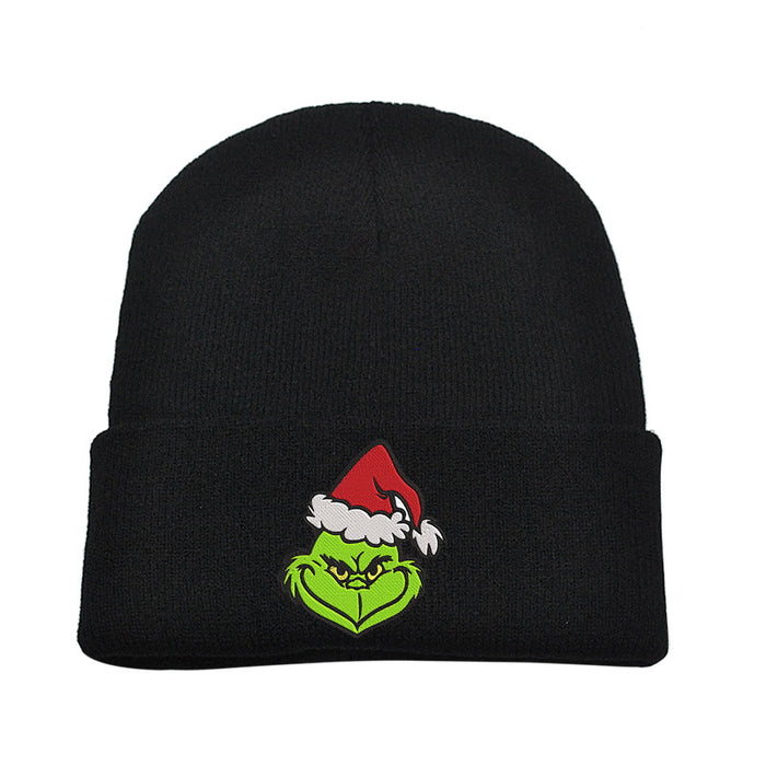 Wholesale Christmas Embroidery Acrylic Wool Knitted Hat JDC-FH-HaiPu011