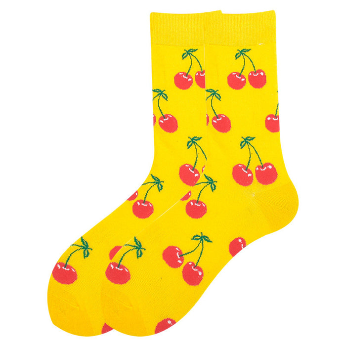 Wholesale Happy Socks Fruit Series Men and Women Socks Mid-tube Socks JDC-SK-CG016