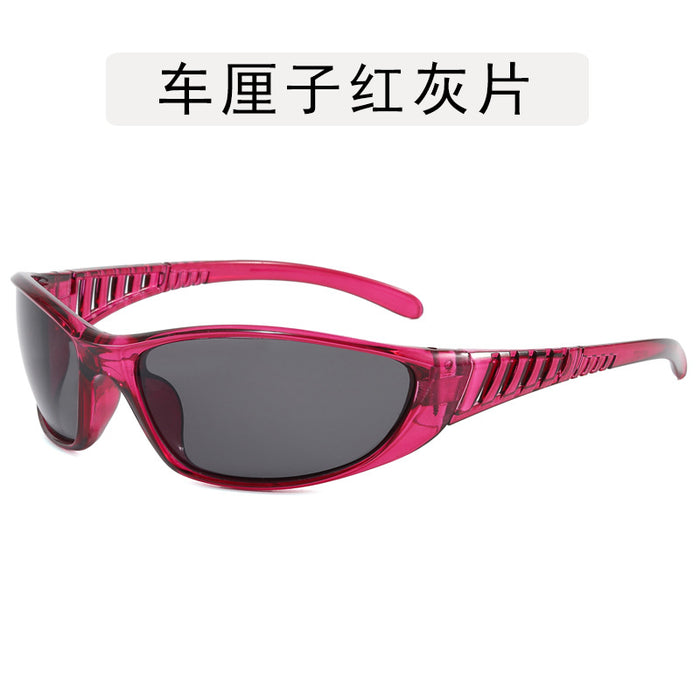 Wholesale Sports sunglasses, silver fashionable glasses, personalized cycling, futuristic, versatile sunglasses