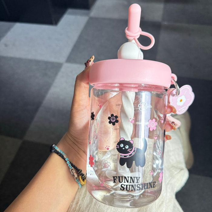Wholesale Plastic large-capacity straw belly cup