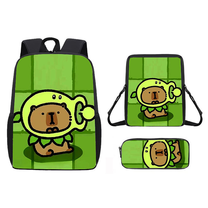 Wholesale Capybara Cute Cartoon Schoolbag  Students Large Capacity Backpack Rucksack