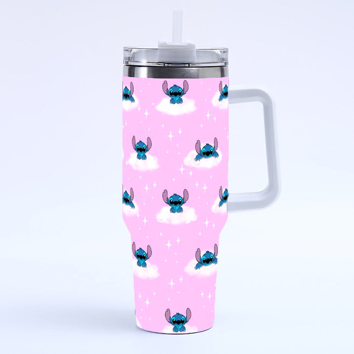 Wholesale Cute cartoon-themed 40oz stainless steel car ice bullies cup with handle.