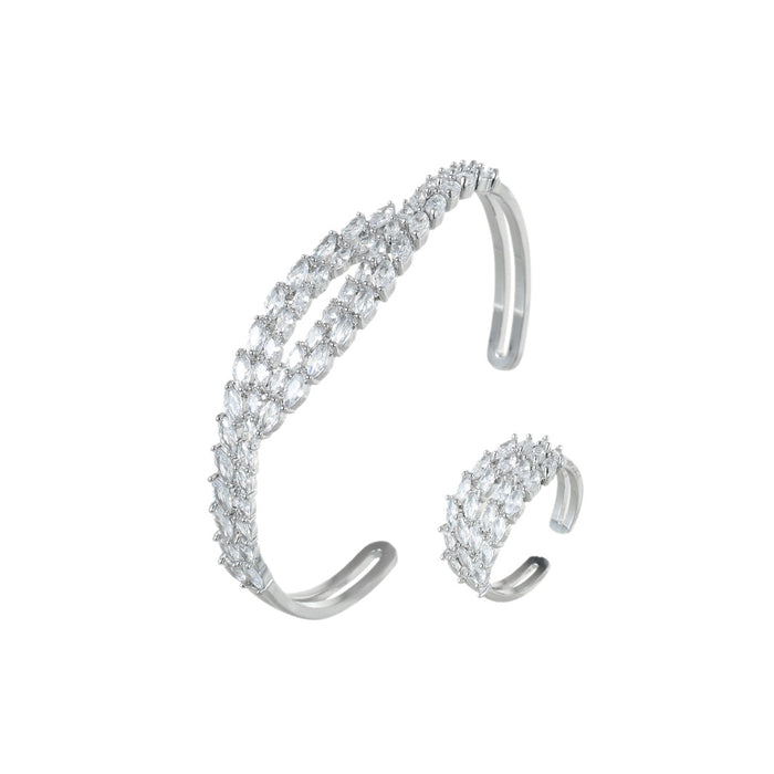 Wholesale Fashion Ear Bracelet with Copper Small Leaf Jewelry for Women