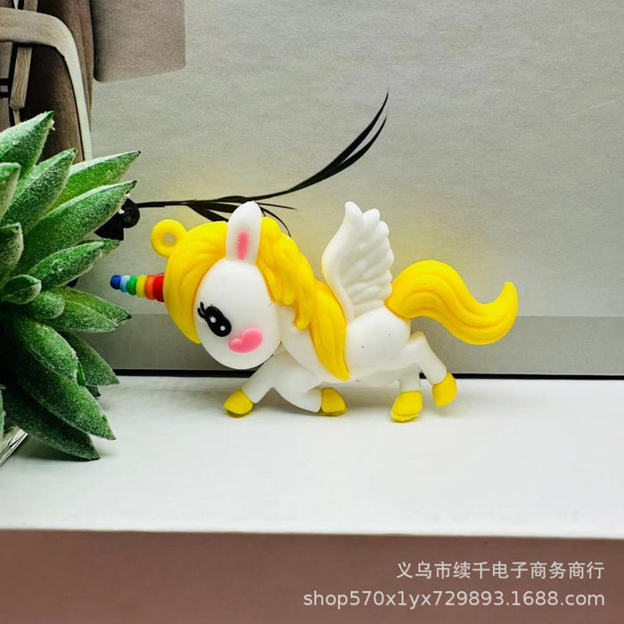 Wholesale Cute Angel Keychain PVC Soft Plastic Bag Pendant