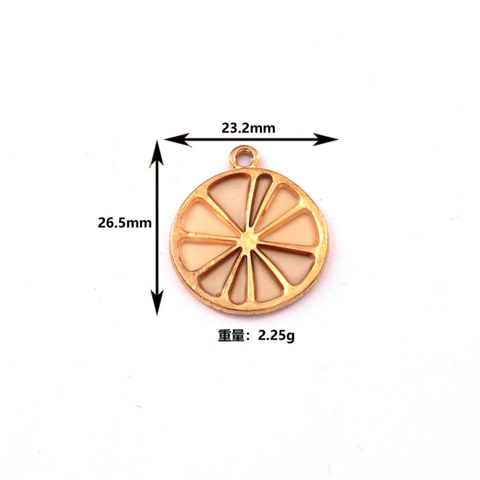 Wholesale 10pcs Personalized Transparent Hollow Fruit Alloy Oil Dropping Earrings Pendant Keychain Pendant Accessories