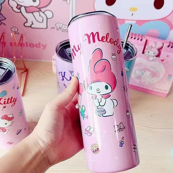 Wholesale Cartoon Cute 304 Stainless Steel Straw Water Cup JDC-CUP-XinZheng005