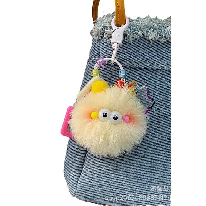 Wholesale Coal ball pendant, car keychain, backpack, cartoon hanging decoration, cute plush toy