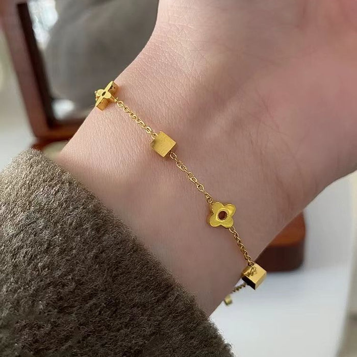 Wholesale Flower Bracelet Hand Jewelry  Non-fading Camellia Bracelet