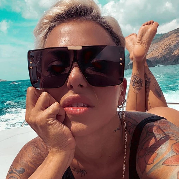 Wholesale Steampunk Large Frame Sunglasses Women's