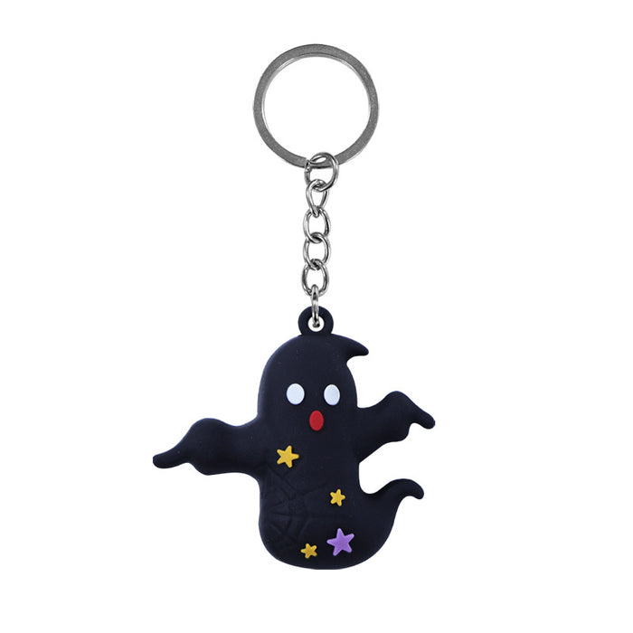 Wholesale  Pumpkin Ghost 3D PVC Keychain Doll DIY Party Bag Charm Keychain  MOQ:10