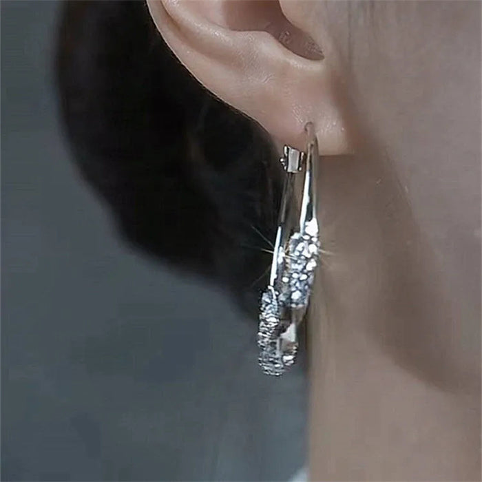 Wholesale Silver Needle Simplicity, Light Luxury, Large Circle Earrings, Women's Luxury, Niche Fashion Earrings, Earrings, Accessories