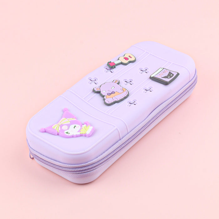 Wholesale Cute Cartoon Silicone Pencil Case DIY Creative Students Stationery Organizer Bag MOQ≥10