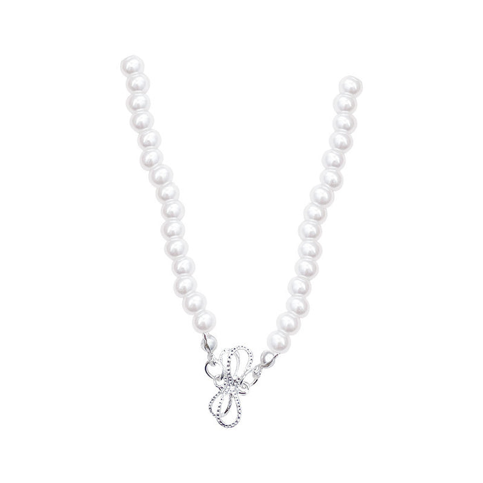 Wholesale Bow Imitation Pearl Necklace Women's Necklace Jewelry