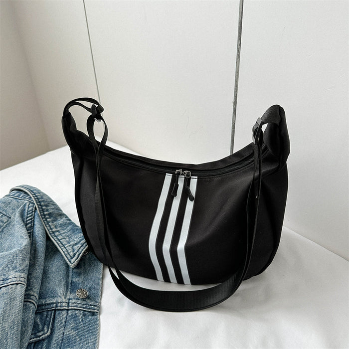 Wholesale Bag niche design, high-end striped crossbody bag