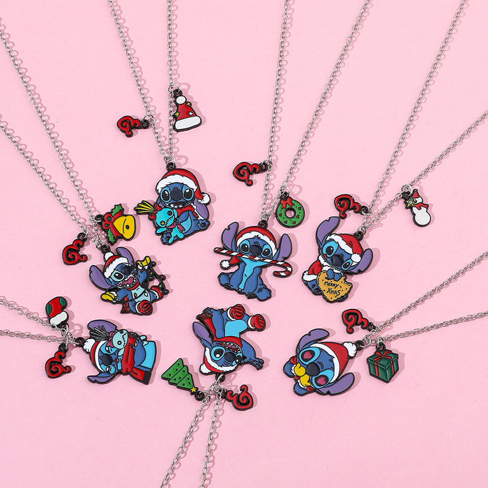 Wholesale Christmas  Necklace Peripheral Cute Cartoon Pendant Necklace Jewelry