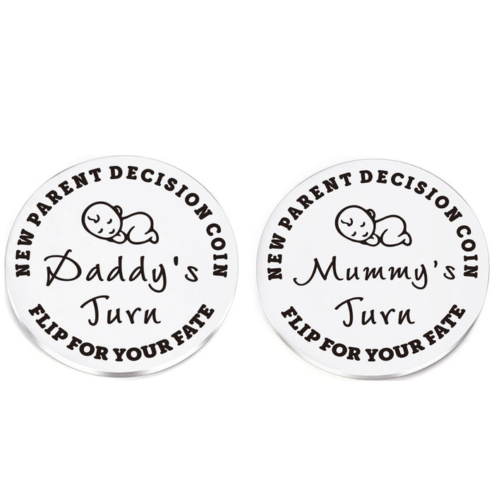 Wholesale Newborn commemorative coin baby stainless steel decision coin