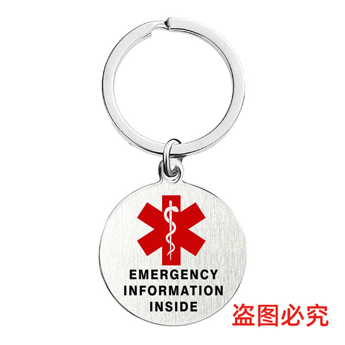 Wholesale Medical Symbol Snake Caduceus Creative Metal Keychains JDC-KC-GangGu055