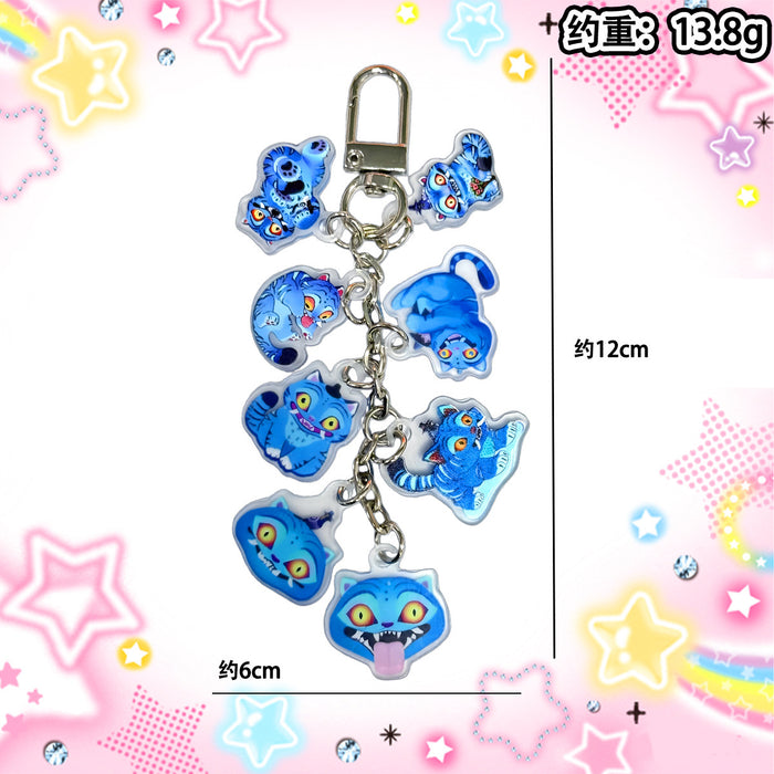 Wholesale Long string of cute K-pop cartoon character acrylic keychains