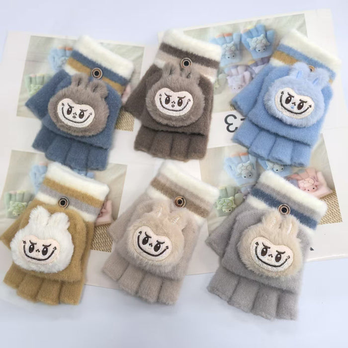 Wholesale Cartoon gloves for children winter flip gloves