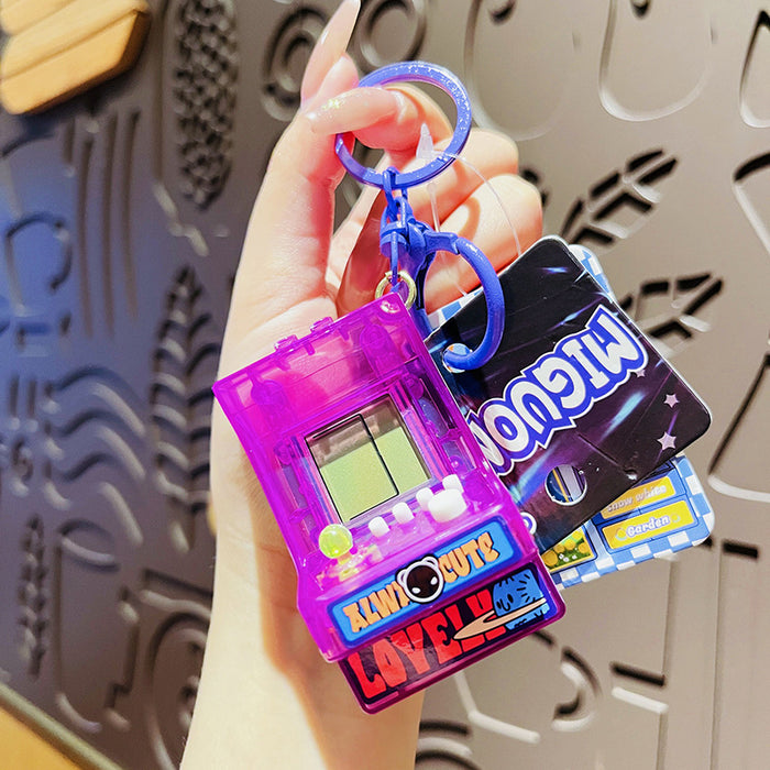 Wholesale Original Street Game Machine Keychain Creative Student Children's Toy Cartoon Backpack Pendant Small Gift
