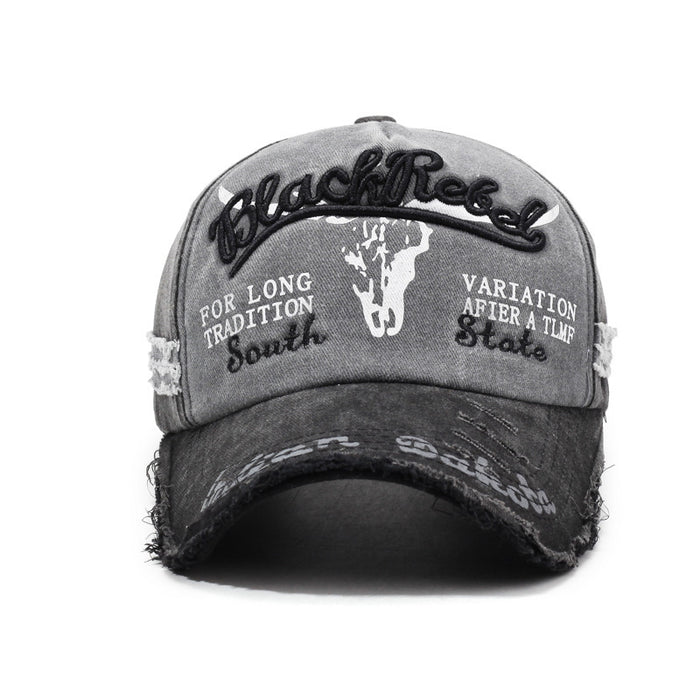 Wholesale Embroidered Men' s and Women' s Washed Baseball Cap