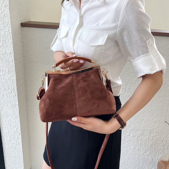 Wholesale Trendy Suede Crossbody Bag Black Street Fashion Boutique Resale