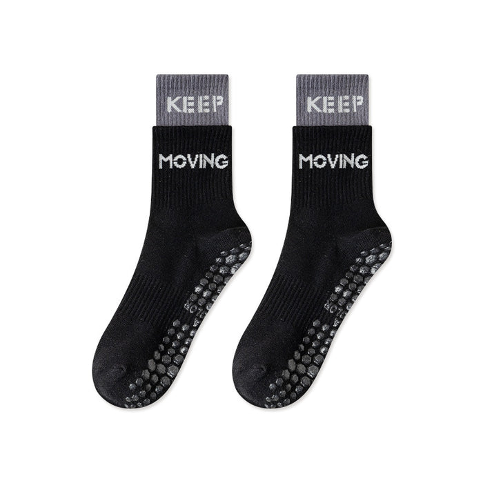 Wholesale Yoga Socks Professional Anti slip Mid tube Pilates Sports Socks