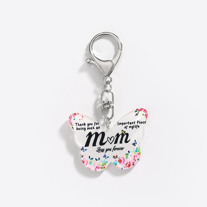 Wholesale Butterfly Acrylic Keychain Accessories Cute Bag Pendant