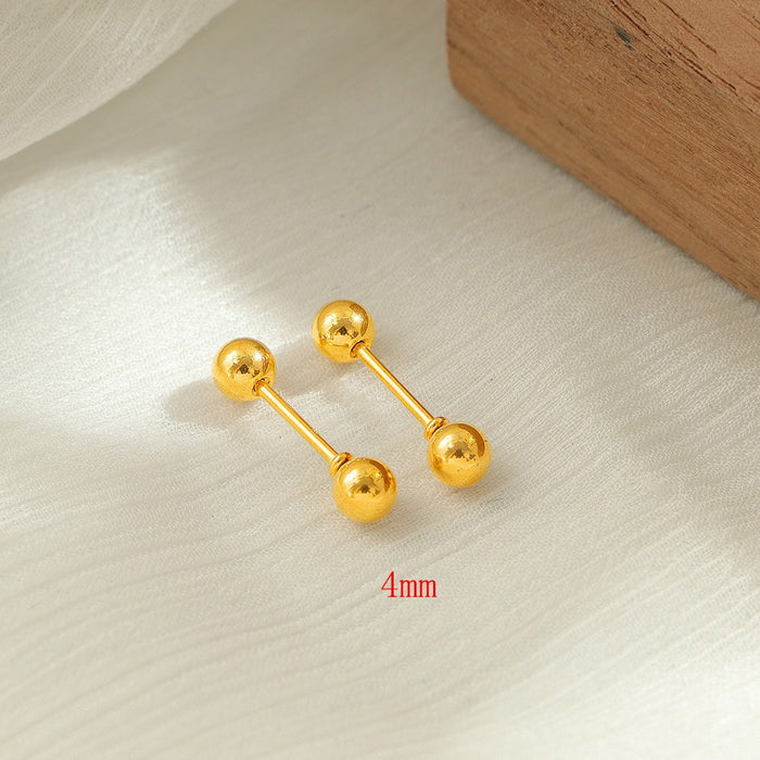 Wholesale  Anti-loss heart-shaped earrings  colorfast   small and exquisite titanium steel earrings