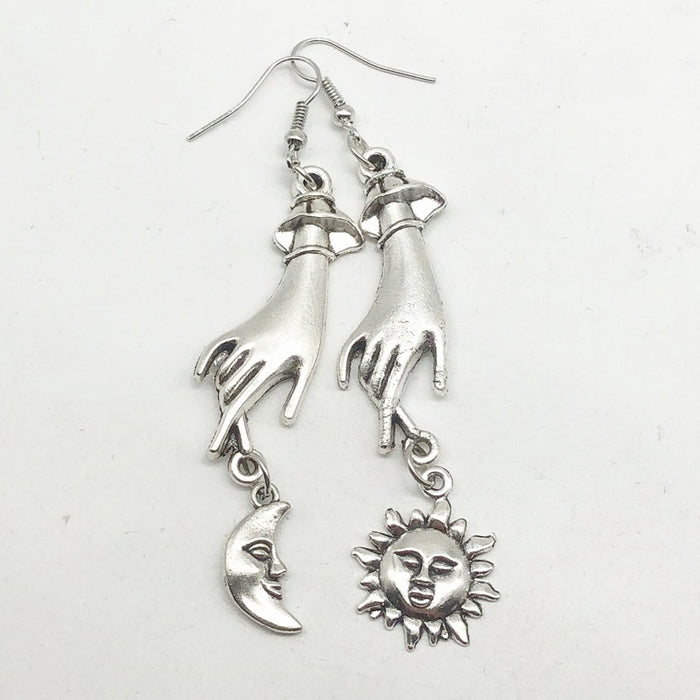 Wholesale Star and Moon Alloy Earrings JDC-ES-HaoH003