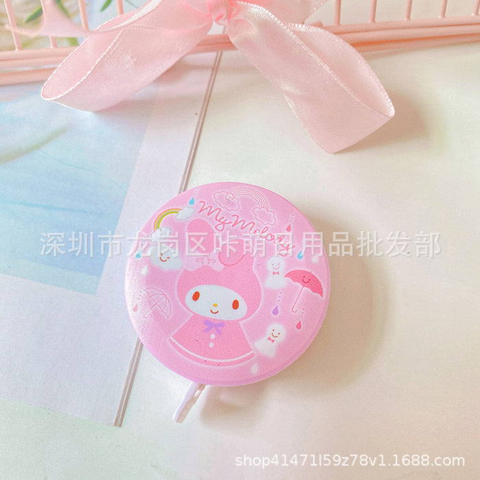 Wholesale Cute Girl Heart Measuring Ruler Tape Measure Portable Round Pull Ruler Automatic Telescopic Soft Ruler Measurements Ruler
