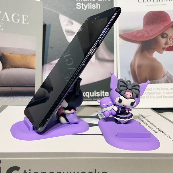 Wholesale Mobile phone holder cartoon figurine desktop decoration ornament