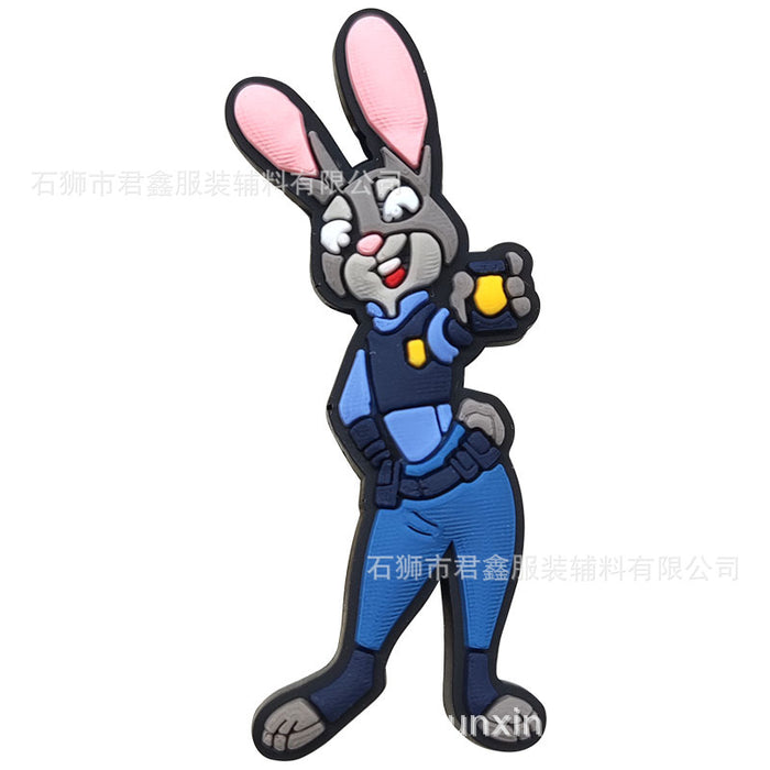 Wholesale  50pcs Hole shoe accessories cartoon detachable PVC soft rubber Shoes Charms