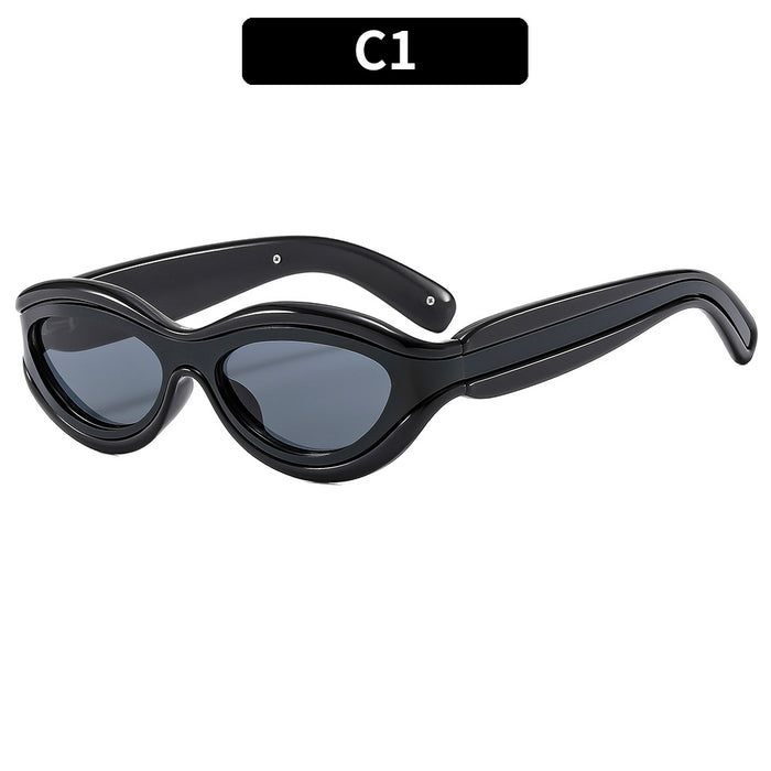 Wholesale Color Blocked Retro Sunscreen PC Sunglasses JDC-SG-XIa080