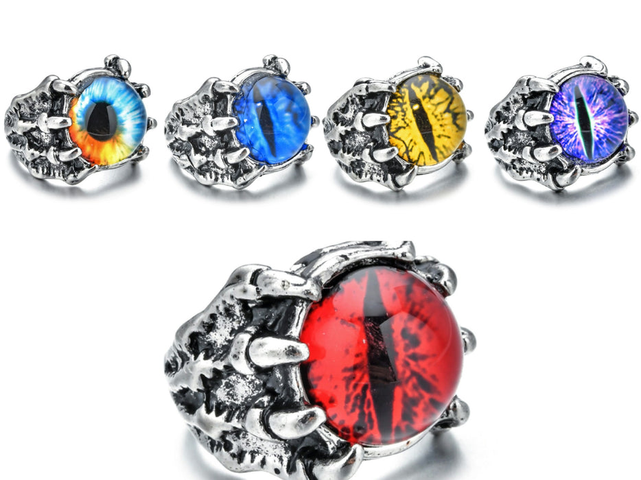 Wholesale Fashion Eye Ring Devil Dragon Claw Ring