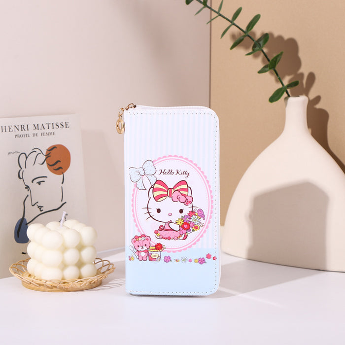 Wholesale Cute Cartoon Long Zipper Multi-Layer Wallet with PU Digital Print