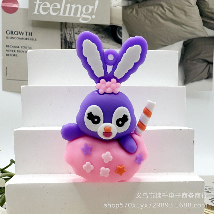 Wholesale Cartoon keychain accessories, soft rubber figurine bag decorations