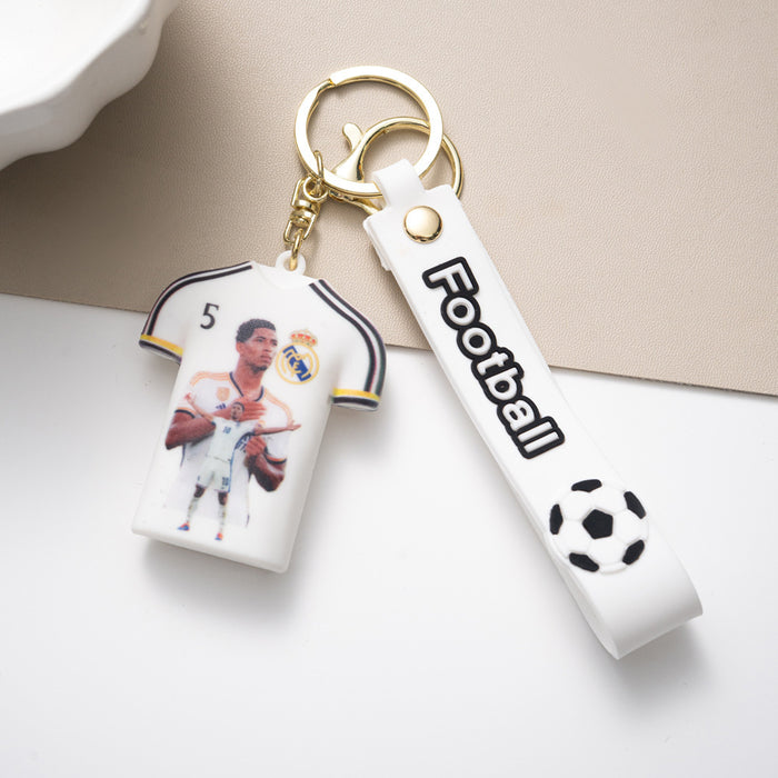 Wholesale Soccer Jersey Keychain Pendant PVC Car Key Accessory Gift MOQ≥2